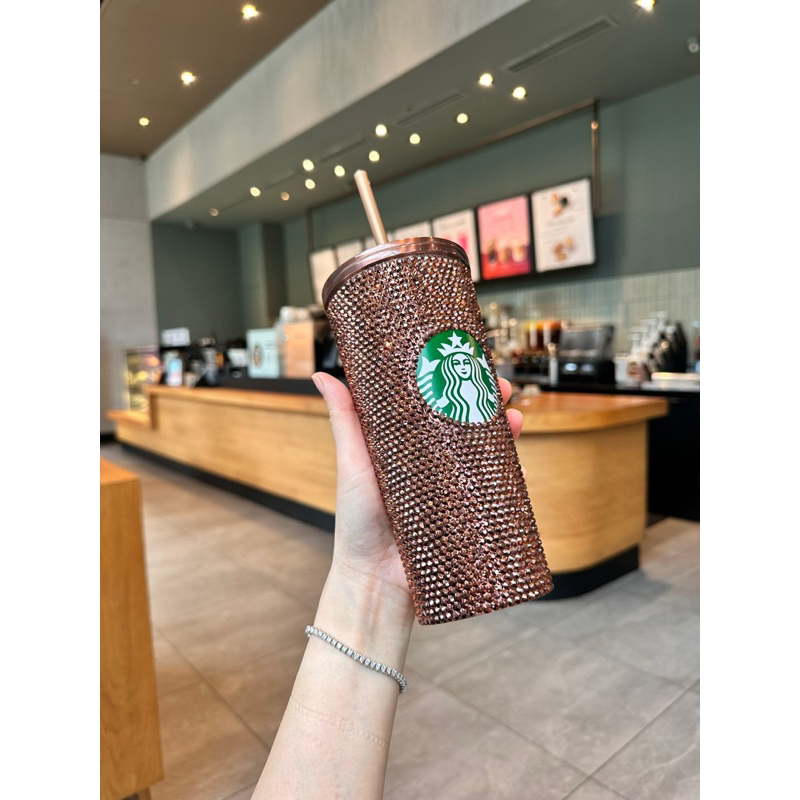 STARBUCKS THAILAND EXCLUSIVE LY COPPER RHINESTONE 25TH ANNIVERSARY