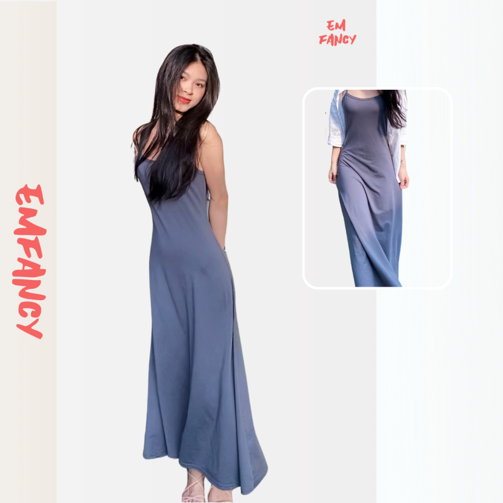 Váy Nữ BASIC GREY DRESS Mã V2, Co Giãn Hai Chiều