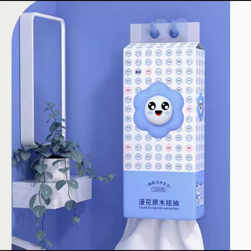 Khăn Giấy Treo Tường Dạng Rút 1280  Tờ 4 Lớp 17,5x15,6cm Đa Năng Siêu Tiện Lợi