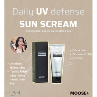 Kem chống nắng Moosepro+ Daily UV DEFENSE Sun cream 50ml nâng tông dưỡng trắng da, kháng nước_chống nắng moose+