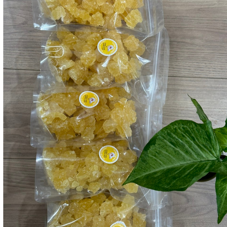 Combo 2kg đường phèn vàng quảng ngãi hạt mịn hạt vừa hạt to làm từ mật mía nguyên chất nhà là