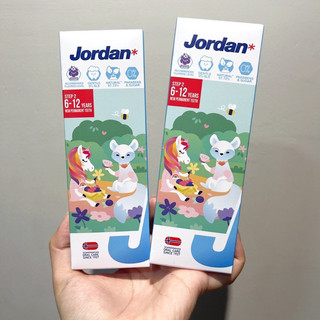 Kem đánh răng cho trẻ em 6-12 tuổi vị nho jordan step 2, 75g/tuýp