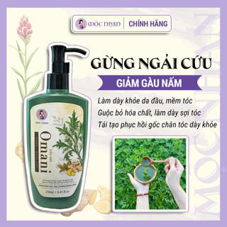 Dầu gội Gừng - Ngải cứu Omani Mộc Nhan giảm gàu nấm 250ml