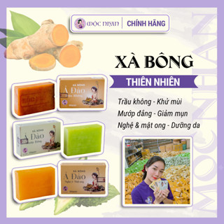 [Mã BMLT35 giảm đến 35K đơn 99K] Xà bông Nghệ, Mướp đắng thảo dược thiên nhiên sáng da, mờ thâm, giảm mụn MỘC NHAN 100gr