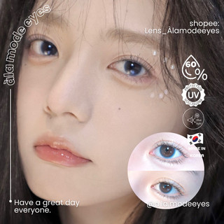 Lens xanh dương bóng áp tròng