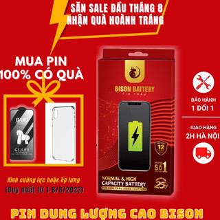Pin Dung Lượng Cao Bison Dùng Cho IP6/6S/6P/6sP/7/7Plus/8Plus/X/XS/XR/XsMax/11/11Prm/12/12Prm