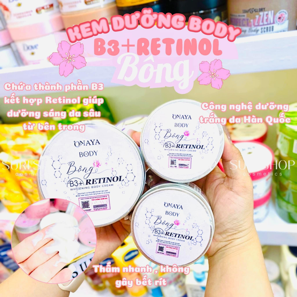 Kem body bông retinol ONAYA tq group, body bông retinol b3 onaya sẵn hàng