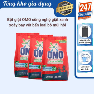 Bột giặt OMO công nghệ giặt xanh giúp xoáy bay vết bẩn loại bỏ mùi hôi 2.9kg