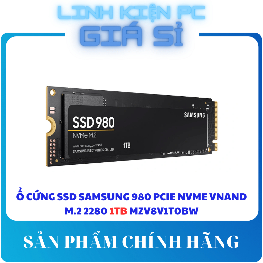 Ổ Cứng SSD Samsung 980 PCIe NVMe VNAND M.2 2280 1TB MZV8V1T0BW