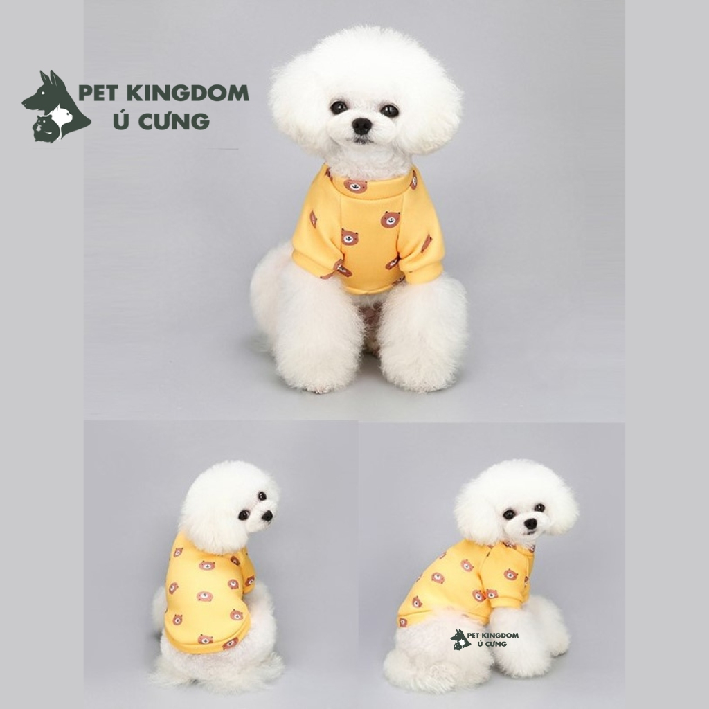 Áo Nỉ Cho Chó Mèo Có Lót Bông Xinh Xắn