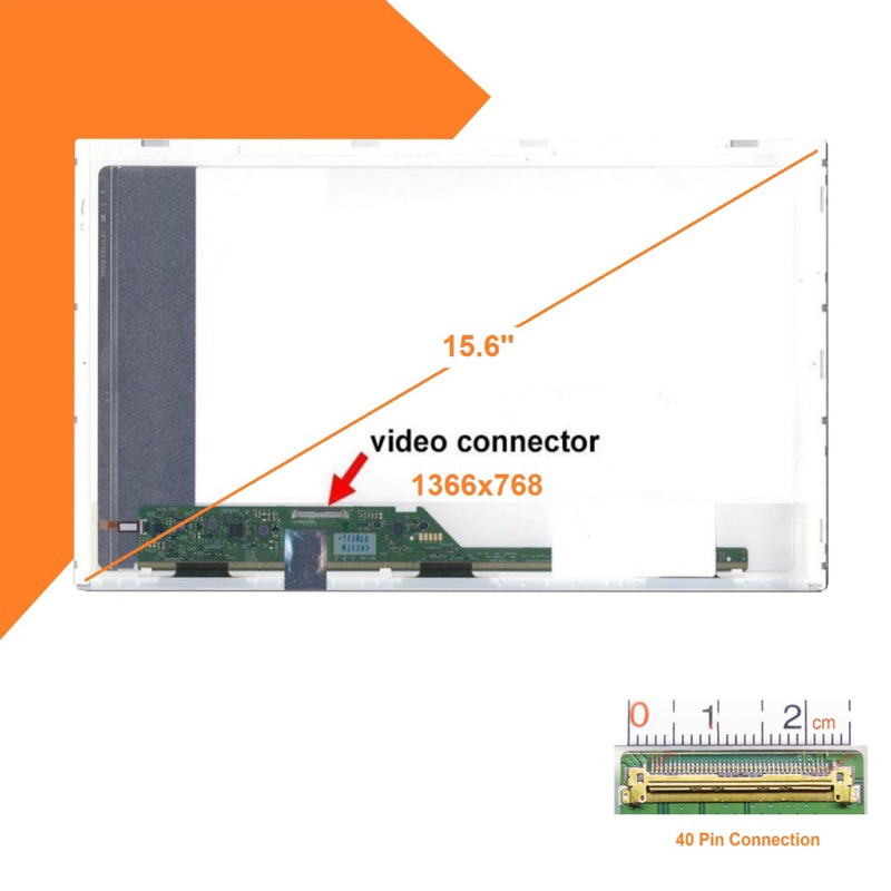 Màn hình laptop 15.6 inch 40 pin led dày chuẩn HD (1366x768)