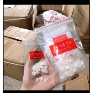 Móng nối chân, móng úp chân chuẩn phom - gói 500 móng đủ size