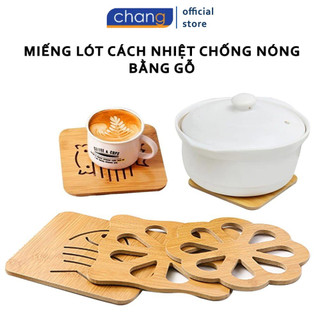 Miếng Lót Đáy Nồi, Cốc Chén Cách Nhiệt Chống Nóng Bằng Gỗ ( Giao Ngẫu Nhiên )