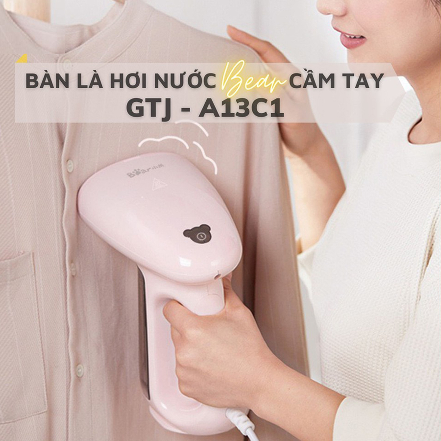 Bàn là hơi nước Bear GTJ-A13C1, bàn ủi hơi nước cầm tay công suất 1300W, XÓA nếp nhăn nhanh chóng, ủi phẳng mọi loại vải