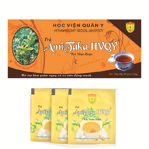COMBO 10 hộp Trà Amitaka Học Viện Quân Y, Giúp hạn chế lão hoá, ngăn ngừa xơ vữa động mạch