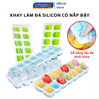 Khay làm đá silicon có nắp tránh bị mùi tủ lạnh