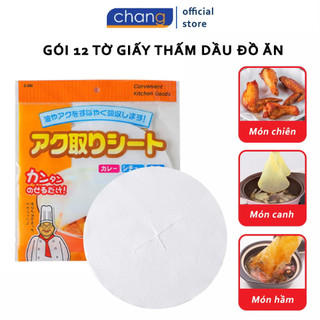 Giấy Thấm Hút Dầu Mỡ Thức Ăn - Gói 12 Tờ - Hàng Cao Cấp