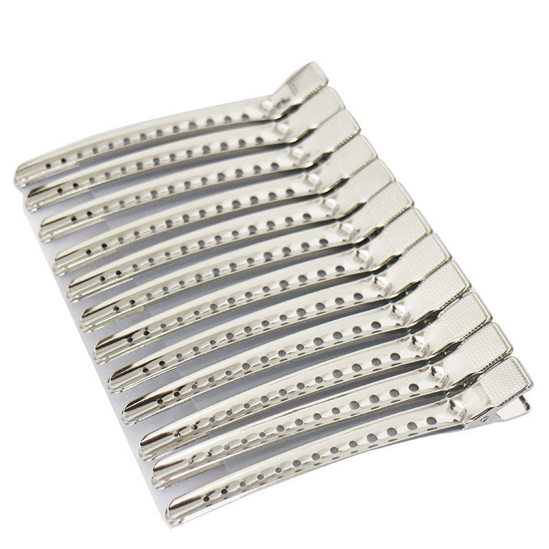 Kẹp Vịt Sắt Định Hình Tóc Sóng Nước Vỉ 12 Chiếc