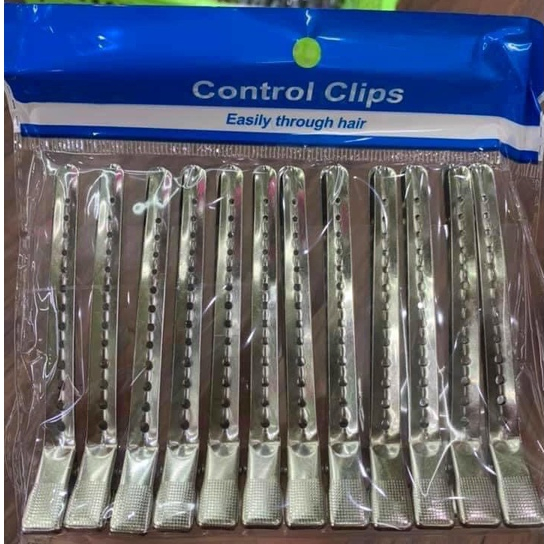 Kẹp Vịt Sắt Định Hình Tóc Sóng Nước Vỉ 12 Chiếc