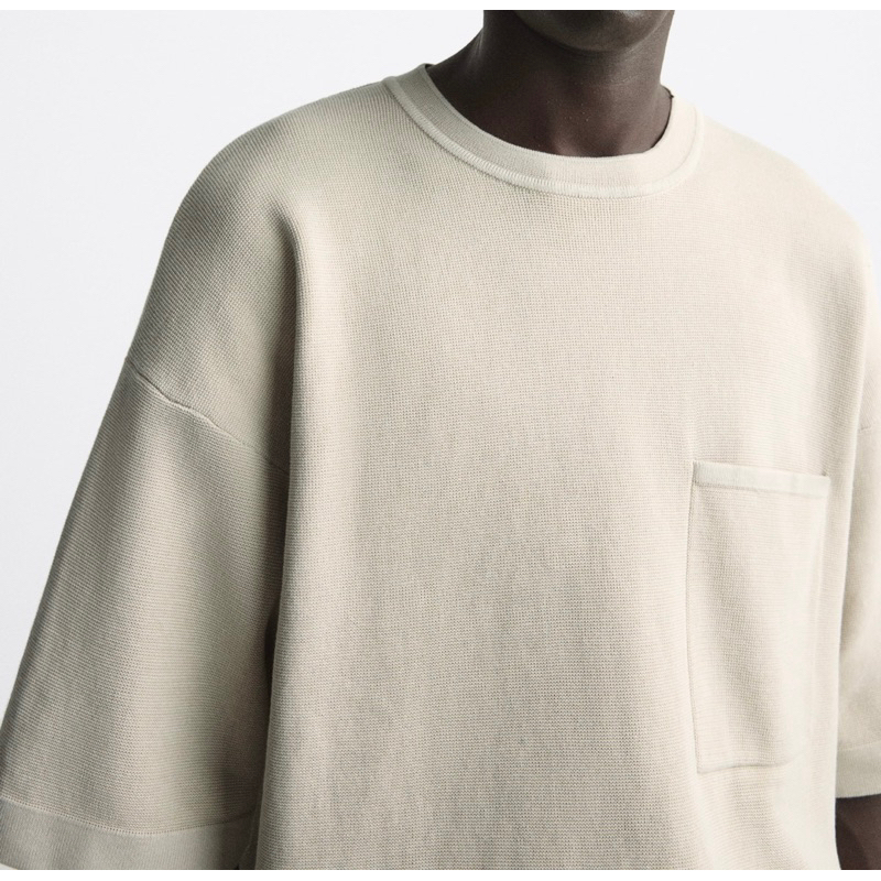 Áo phông nam Zara authentic KNIT WITH POCKET size M