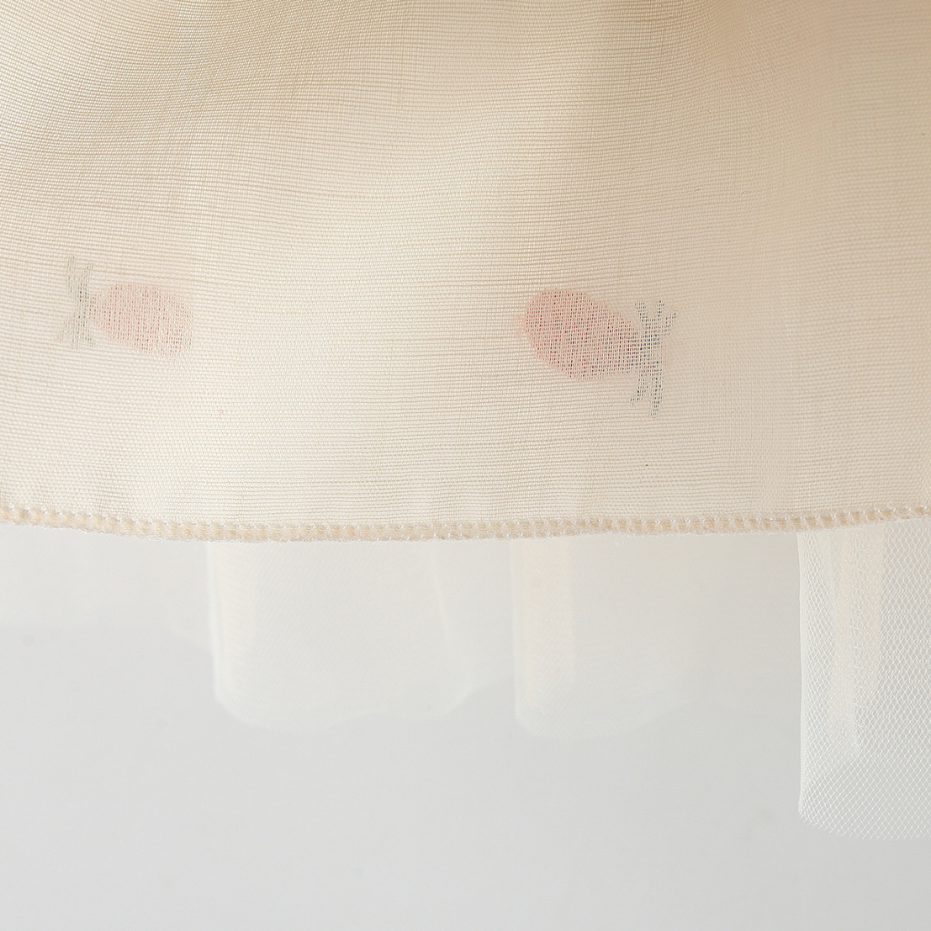 Váy bé gái thun cotton phối lưới thêu vintage Váy bé gái màu đỏ đô phong cách Hàn D862