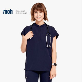  ÁO SCRUB NỮ MANDARIN 3 TÚI  Bác sĩ Nha sĩ Điều dưỡng spa Thẩm mỹ viện  