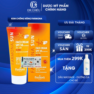 [Mã COSBAUH3 giảm 8% đơn 300K] Farmona Sun Face Cream ⚜️CHÍNH HÃNG⚜️ Kem chống nắng Farmona Sun Oil Free SPF 50 (50ml)