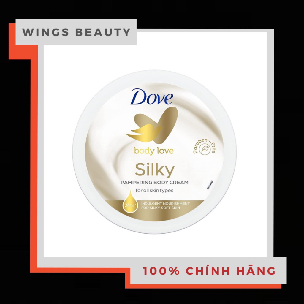 DOVE - Kem dưỡng thể Body Love Silky Pampering Body Cream 300ml