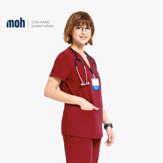  ÁO SCRUB NỮ LIGHT V-NECK 3 TÚI  Bác sĩ Nha sĩ Điều dưỡng spa Thẩm mỹ viện  