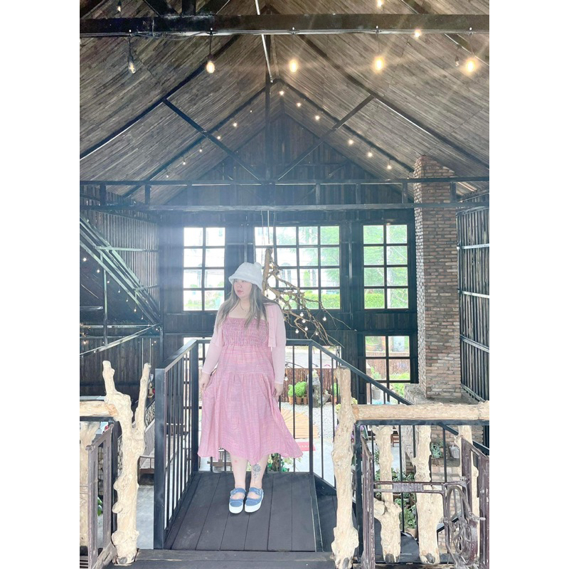 ĐẦM ĐẦM DÂY HỒNG KÈM KHOÁC HỒNG BIGSIZE