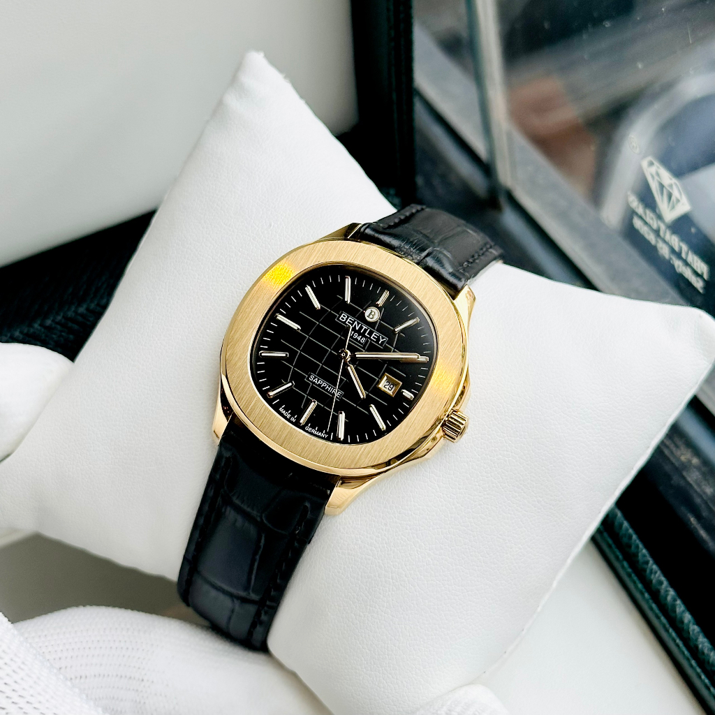 Đồng hồ nữ dây da Bentley Nautilus BL1869 Gold Tone