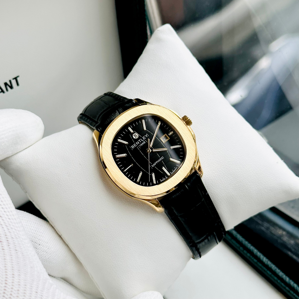 Đồng hồ nữ dây da Bentley Nautilus BL1869 Gold Tone