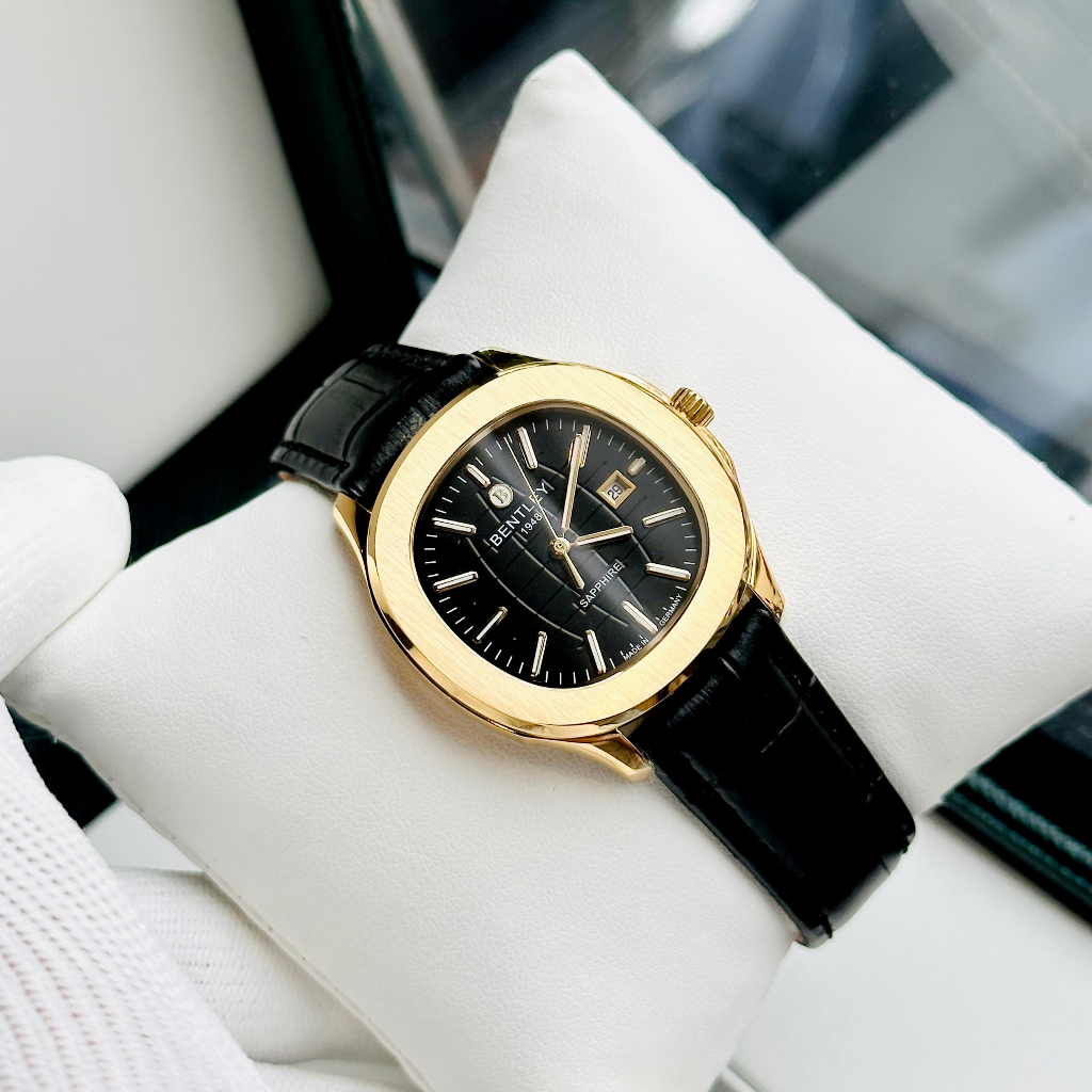 Đồng hồ nữ dây da Bentley Nautilus BL1869 Gold Tone
