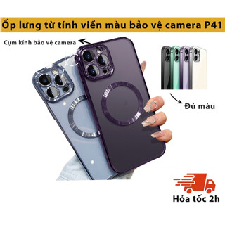 [HÀNG ĐẸP] Ốp Điện Thoại từ tính Silicon Trong Suốt KOLEAD P41 Có viền và Vòng Kim Loại Sang Trọng Cho Iphone