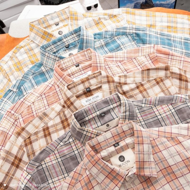 ÁO SƠ MI NAM SỌC CARO NHIỀU MÀU SẮC