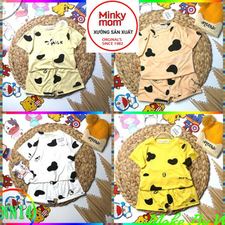 Bộ Cộc Tay Bò Sữa LNN14 Đồ Bộ Thun Lạnh Cao Cấp Mềm Mịn Thoáng Mát Hàng Chuẩn Loại 1 MINKY MOM Dễ Chịu, Thoải Mái Cho Bé