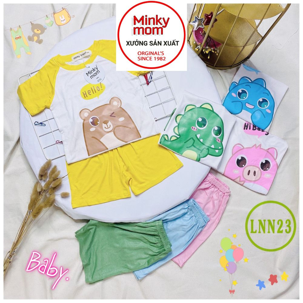 Bộ Cộc Tay In LNN23 Đồ Bộ Thun Lạnh Cao Cấp Mềm Mịn Thoáng Mát Hàng Chuẩn Loại 1 MINKY MOM Dễ Chịu, Thoải Mái Cho Bé