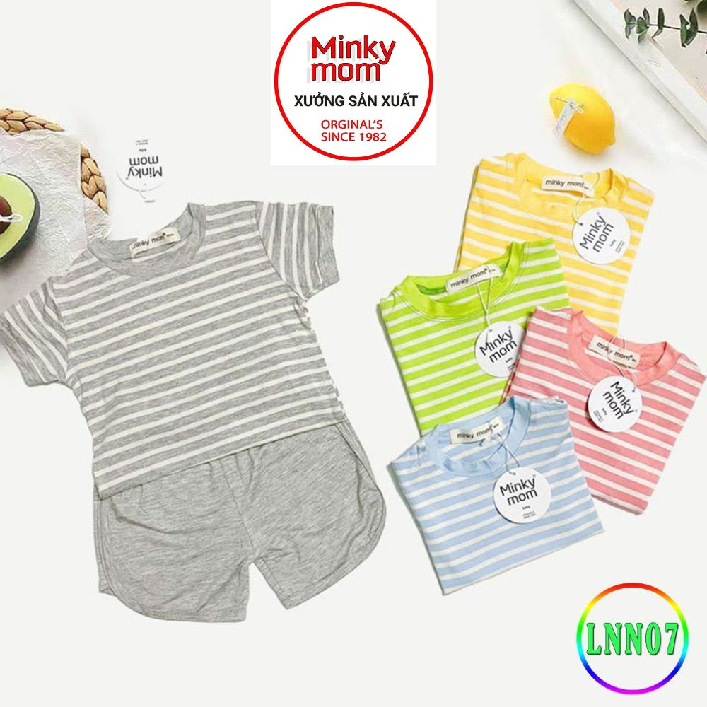 Bộ Cộc Tay Cho Bé LNN07 Đồ Bộ Thun Lạnh Cao Cấp Mềm Mịn Thoáng Mát Hàng Chuẩn Loại 1 MINKY MOM Dễ Chịu, Thoải Mái Cho Bé