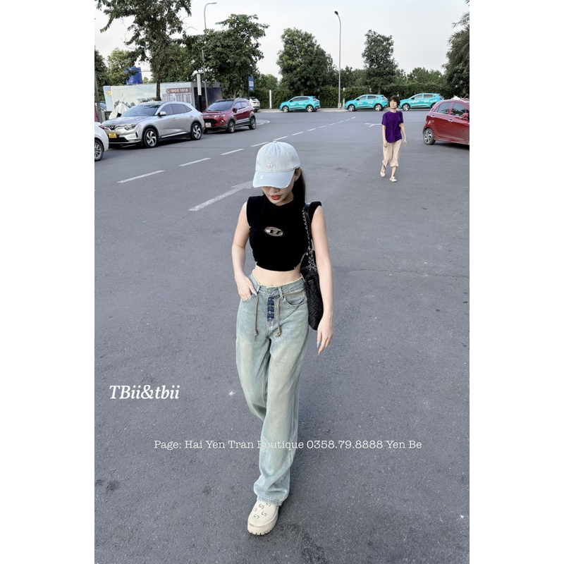Quần xuông jean mềm 5 khuy qcl1