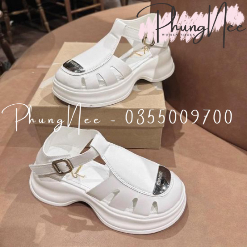 GIÀY RỌ PHUNGNEE - Giày sandan rọ khoá xinh đế bánh mì cao 5p - Có ship hoả tốc