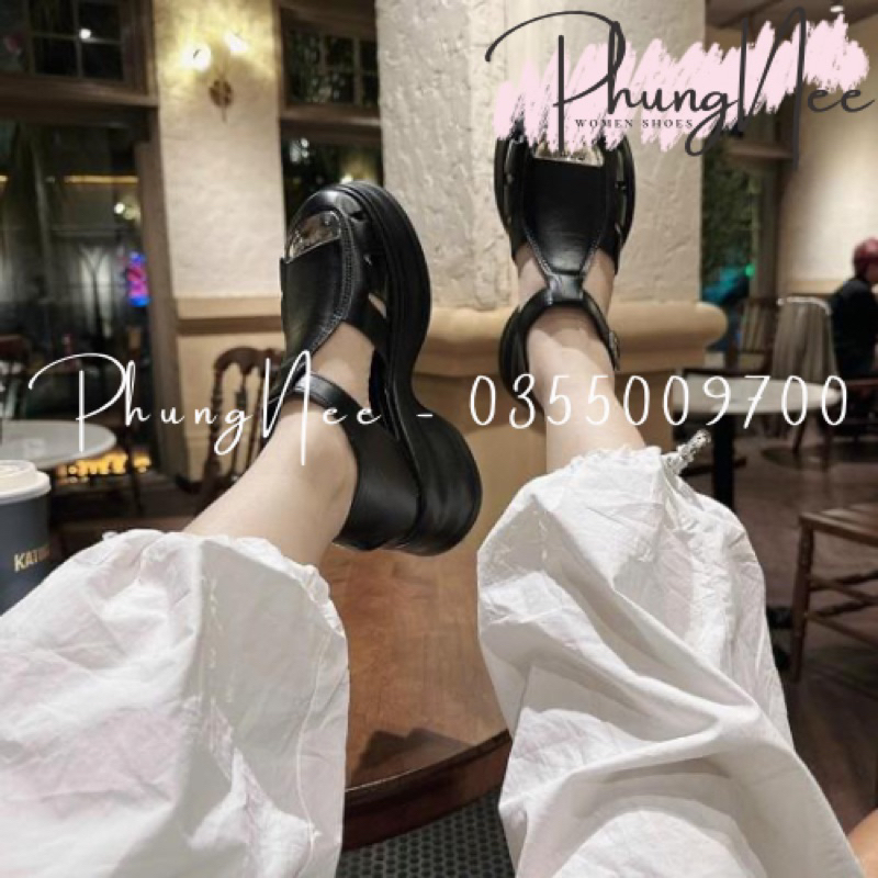 GIÀY RỌ PHUNGNEE - Giày sandan rọ khoá xinh đế bánh mì cao 5p - Có ship hoả tốc
