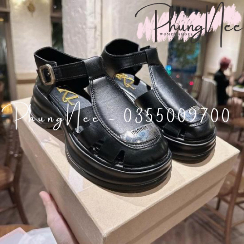 GIÀY RỌ PHUNGNEE - Giày sandan rọ khoá xinh đế bánh mì cao 5p - Có ship hoả tốc
