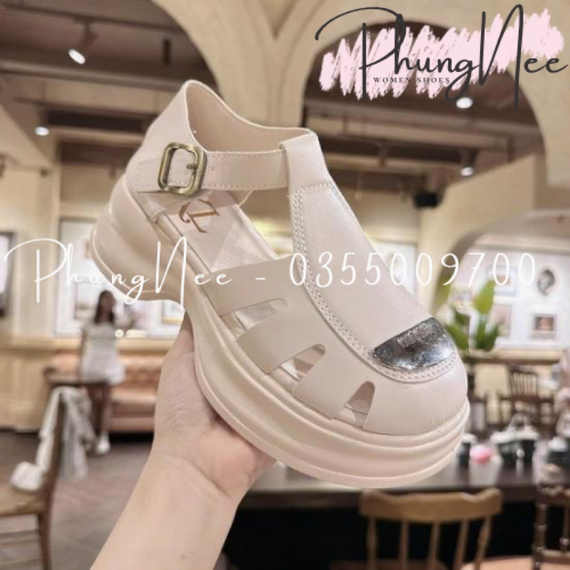 GIÀY RỌ PHUNGNEE - Giày sandan rọ khoá xinh đế bánh mì cao 5p - Có ship hoả tốc