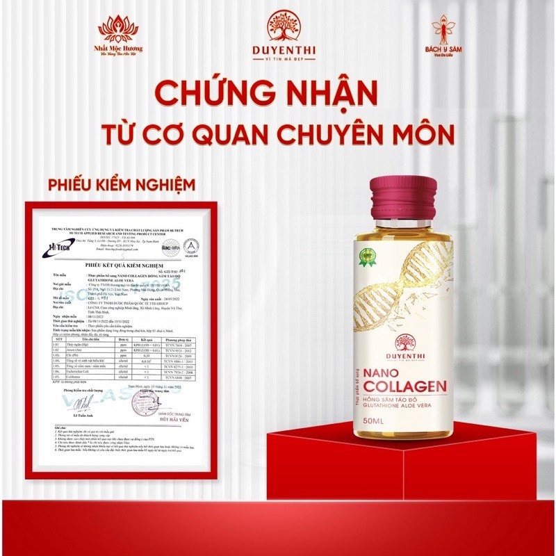 Nano Collagen Duyên Thị Hộp Lọ 50ml Căng Bóng Trắng Da Ngăn Ngừa Lão Hóa