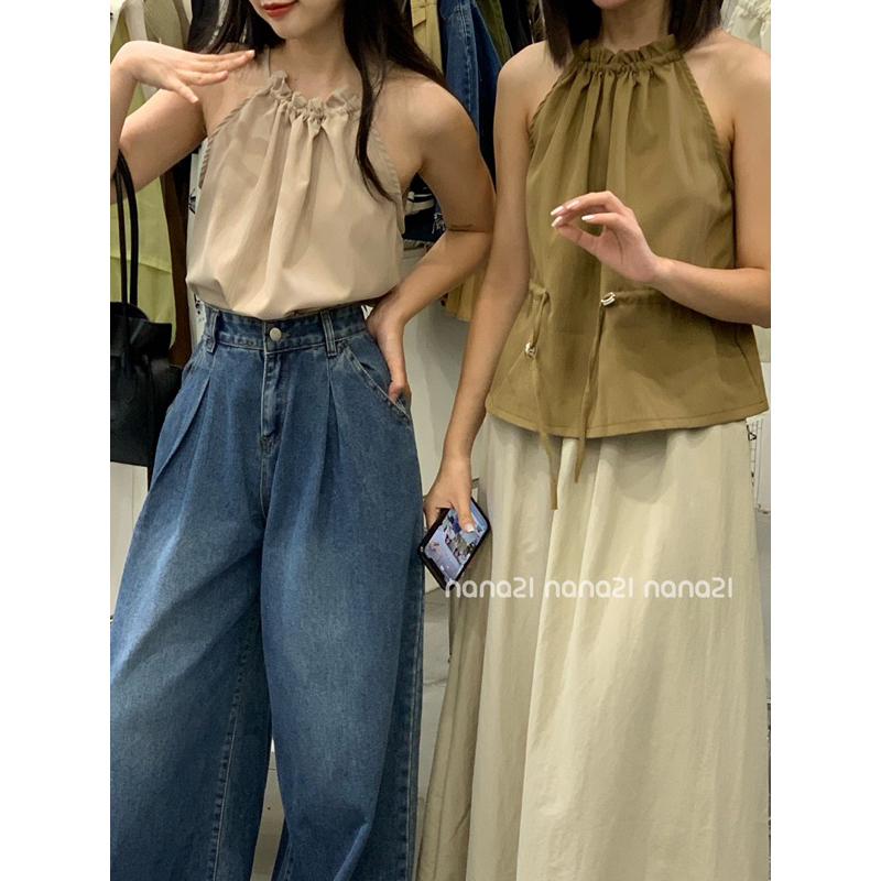 Áo yếm cổ bèo rút dây eo Nana21 Nanastore21