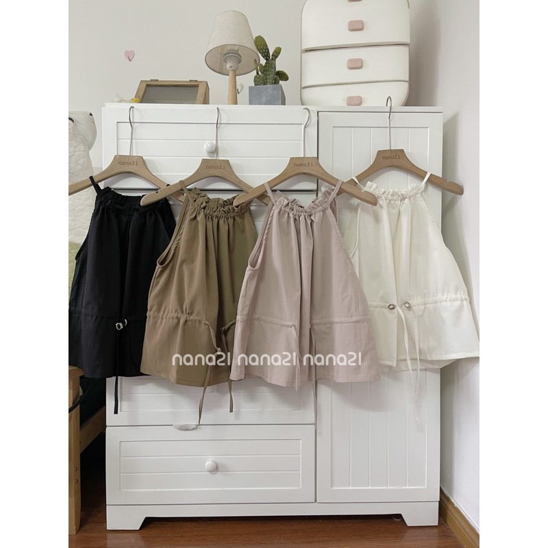 Áo yếm cổ bèo rút dây eo Nana21 Nanastore21