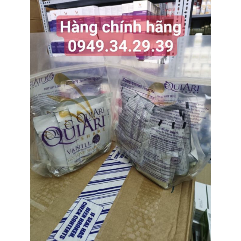 28 gói sữa QuiAri shake ( vị vanilla và Socola) giàu dinh dưỡng với 24 vitamin và khoáng chất.