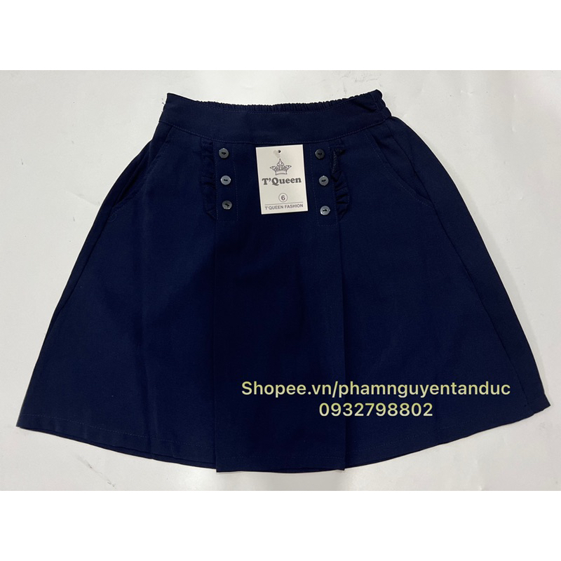 (18kg-47kg)CHÂN VÁY BÈO HỌC SINH 6 NÚT CÓ LÓT QUẦN