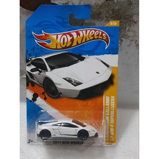 Xe Hot Wheels Lamborghini Gallardo màu trắng 1st , hàng hiếm