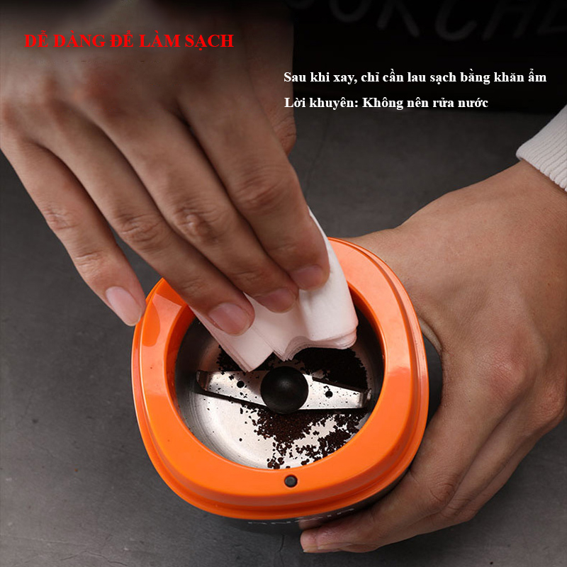 Máy xay hạt khô đa năng, máy xay bột ngũ cốc, gia vị, cà phê siêu mịn, chất liệu inox công suất 150w bảo hành 1 năm